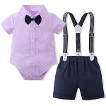 Violette Elegante Taufanzüge mit Knopf für Babys für den für den Sommer 