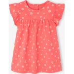 Fuchsiafarbene Kurzärmelige Vertbaudet Kinderkleider mit Volants aus Jersey für Babys Größe 86 