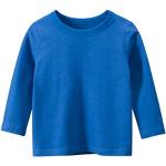 Blaue Langärmelige Rundhals-Ausschnitt Longsleeves für Kinder & Kinderlangarmshirts für Jungen für den für den Frühling 