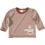 Braune Langärmelige Alana Bio Katzen Shirts für Kinder mit Hundemotiv für Babys 