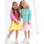 Mintgrüne Skater Langärmelige Druckkleider & bedruckte Kinderkleider aus Baumwolle für Babys 