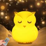 Reduzierte LED Nachtlichter mit Vogel-Motiv aus Silikon 