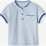 Hellblaue Kurzärmelige Vertbaudet Stehkragen Kinderpoloshirts & Kinderpolohemden aus Baumwolle für Babys Größe 62 