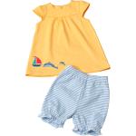 Hellblaue Gepunktete Maritime PUSBLU Kinderoutfits & Kindersets für Babys für den für den Sommer 