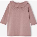 Violette Langärmelige Vertbaudet Kinderstrickkleider aus Polyamid für Babys Größe 62 
