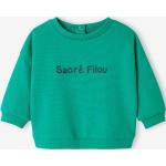 Mintgrüne Vertbaudet Kindersweatshirts aus Baumwolle für Babys Größe 80 