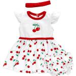 Rote Kinderfestkleider mit Kirschenmotiv für Babys Größe 56 für den für den Sommer 