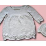 Weiße Langärmelige Kinderfestkleider aus Acryl maschinenwaschbar für Mädchen 