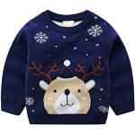 BOBORA Baby Junge Langarm Pullover Tops Kinder Herbst Winter Pullover Sweatshirts für 1-7Jahre 