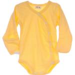 Reduzierte Gelbe Langärmelige Kinderlangarmbodys aus Baumwolle für Babys Größe 56 