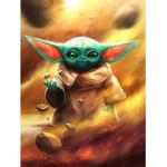 Reduzierte Graue Star Wars Yoda Baby Yoda / The Child Diamond Painting Sets 