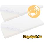 Weiße Tobi Spannbettlaken & Spannbetttücher aus Jersey maschinenwaschbar 2-teilig 