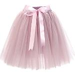 Rosa Vintage Babyonline dress Midi Festliche Röcke aus Tüll für Damen Einheitsgröße für die Braut 