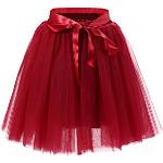Bordeauxrote Vintage Babyonline dress Midi Festliche Röcke aus Tüll für Damen Einheitsgröße für die Braut 