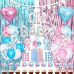 Rosa Girlanden mit Cupcake-Motiv 36-teilig zur Babyparty 