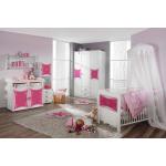 Babyzimmer Kate in Weiß- Rosa von Rauch Möbel 7 teiliges Megaset mit Schrank, Bett mit Lattenrost un