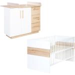 Weiße Moderne Komplette Babyzimmer aus Massivholz 