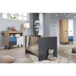 Anthrazitfarbene Moderne Lomado Komplette Babyzimmer aus Massivholz 