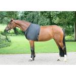 Schwarze Brustschutz für Pferde aus Stoff 