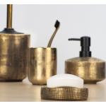 Goldene WENKO Runde Badaccessoires Sets aus Keramik 3-teilig 