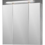 Hellgraue Moderne Basilicana Spiegelschränke LED beleuchtet Breite 50-100cm, Höhe 50-100cm, Tiefe 0-50cm 