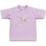 Mauvefarbene Kurzärmelige Kinder T-Shirts mit Reißverschluss für Mädchen Größe 68 