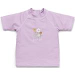 Mauvefarbene Kurzärmelige Little Dutch Kinder T-Shirts mit Reißverschluss für Mädchen Größe 98 