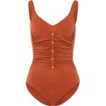 Orange CHARMLINE V-Ausschnitt Damenbadeanzüge aus Polyamid 
