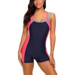 Rote Sexy V-Ausschnitt Damenschwimmanzüge & Damensportbadeanzüge aus Polyester mit Racerback Größe XL Große Größen für den für den Sommer 