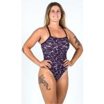 Violette Sportliche NABAIJI Damenschwimmanzüge & Damensportbadeanzüge aus Polyester Größe L 