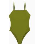 Olivgrüne COS Damenbadeanzüge aus Polyamid enganliegend mit offener Rückenpartie Größe S 
