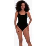 Schwarze Badeanzüge mit hohem Beinausschnitt für Damen 