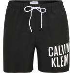 Schwarze Unifarbene Calvin Klein Underwear Herrenbadehosen Größe M 