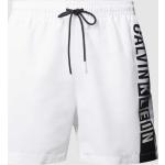 Weiße Unifarbene Calvin Klein Underwear Herrenbadehosen Größe M 