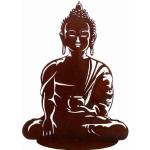 Asiatische Buddha-Gartenfiguren aus Metall 1-teilig 
