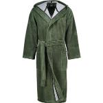 Grüne Unifarbene CAWÖ Maxi Bademäntel mit Kapuze mit Reißverschluss aus Baumwollmischung mit Kapuze für Herren Größe XXL 