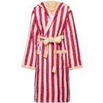 Rote Gestreifte Bademäntel mit Kapuze aus Baumwolle mit Kapuze für Herren für den für den Sommer 