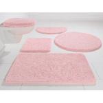 Reduzierte Rosa Unifarbene Kinzler Badematten & Duschvorleger matt aus Textil maschinenwaschbar 2-teilig 