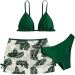 Grüne Bikini Röcke für Kinder & Kinderbaderöcke für Mädchen 3-teilig 