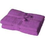 Lila Unifarbene Handtücher Sets aus Frottee 100x150 2-teilig 