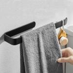 Schwarzer Handtuchring Handtuchhalter Bad Handtuchhalter Wandbehang Badezim V7L2 