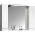 Weiße Moderne Brandolf Spiegelschränke aus MDF LED beleuchtet Breite 100-150cm, Höhe 50-100cm, Tiefe 0-50cm 