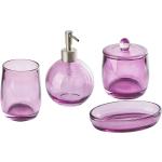 Violette Moderne Beliani Badaccessoires Sets aus Glas 4-teilig 