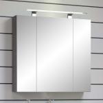 Silberne Moderne Topdesign Spiegelschränke LED beleuchtet Breite 50-100cm, Höhe 50-100cm, Tiefe 0-50cm 