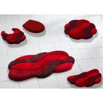 Rote Grund Badgarnitur Sets aus Textil maschinenwaschbar 