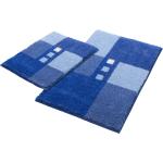 Blaue Grund Badematten & Duschvorleger aus Textil 2-teilig 