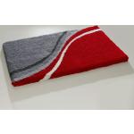 Rote Grund Quadratische Badgarnitur Sets aus Textil maschinenwaschbar 