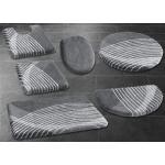 Graue Kleine Wolke Badgarnitur Sets aus Textil maschinenwaschbar 