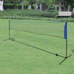 Badmintonnetz Set mit 3 Bälle Federballnetz Volleyballnetz 300/500x155 cm