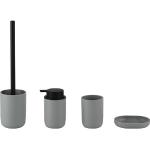 Schwarze WC Bürstengarnituren & WC Bürstenhalter aus Kunststoff 4-teilig 